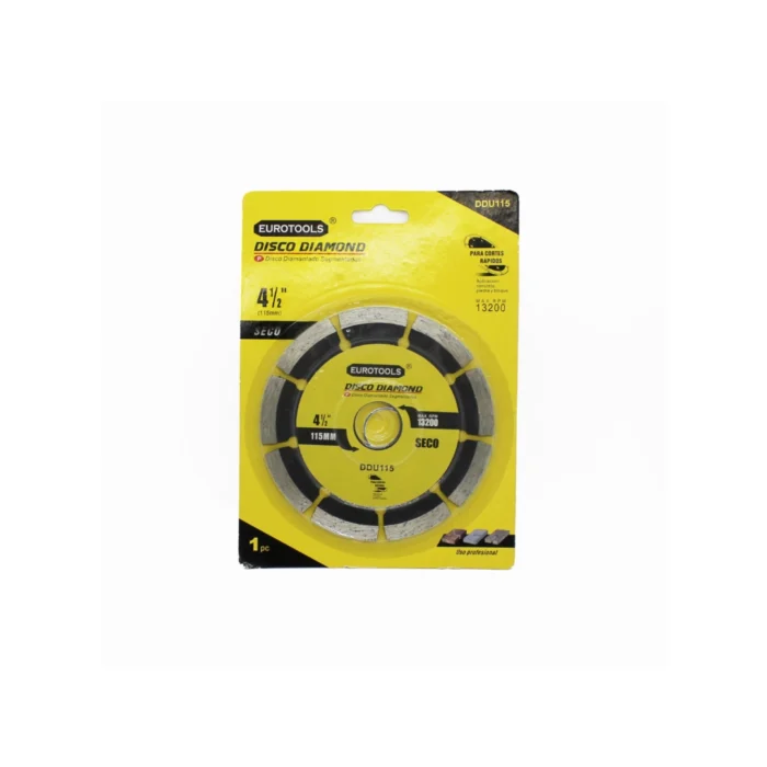 DISCO DIAMANTADO 41/2 SEGMENTADO EUROTOOLS - Imagen 1