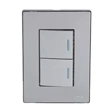 INTERRUPTOR CONMUTACION DOBLE BORDE PLATEADO VE-P124 ULTRA