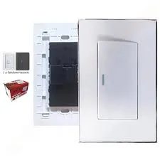 INTERRUPTOR CONMUTACION SIMPLE BORDE PLATEADO VE-P114 ULTRA