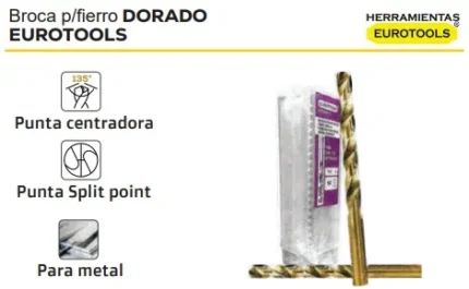 BROCA P/FIERRO DORADO 5/16 EUROTOOLS