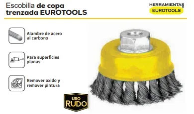 ESCOBILLA CIRCULAR TRENZADA 4 EUROTOOLS