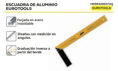 ESCUADRA ALUMINIO 12 EUROTOOLS