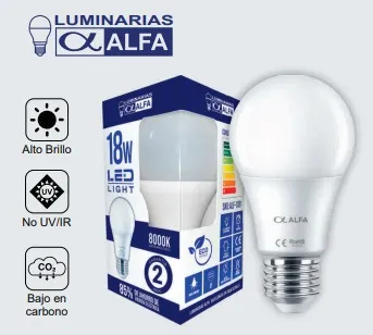 FOCO BALON POLOCARBONATO +18W ALFA